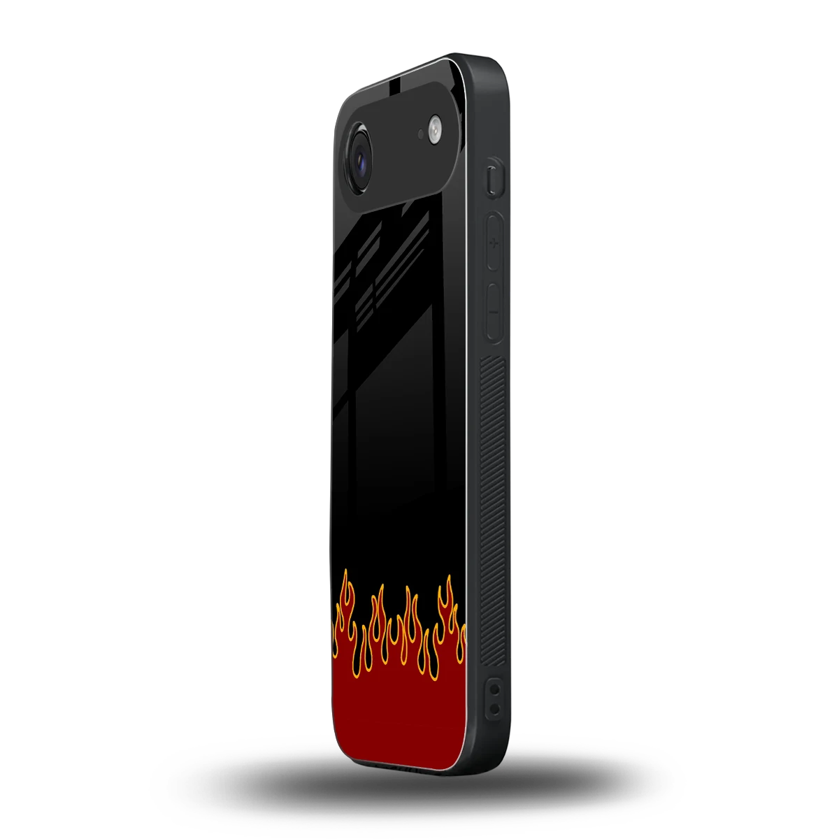 Retro Red Flames iphone air mobile cover | shockproof glass phone case