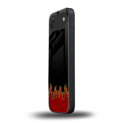 Retro Red Flames iphone air mobile cover | shockproof glass phone case