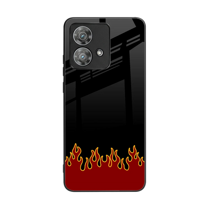 Retro Red Flames back phone cover | glass case for motorola edge 40 neo 5g