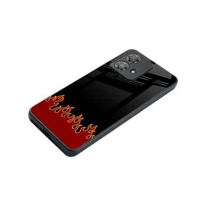 Retro Red Flames stylish phone case for motorola edge 40 neo 5g | glossy glass and slim fit