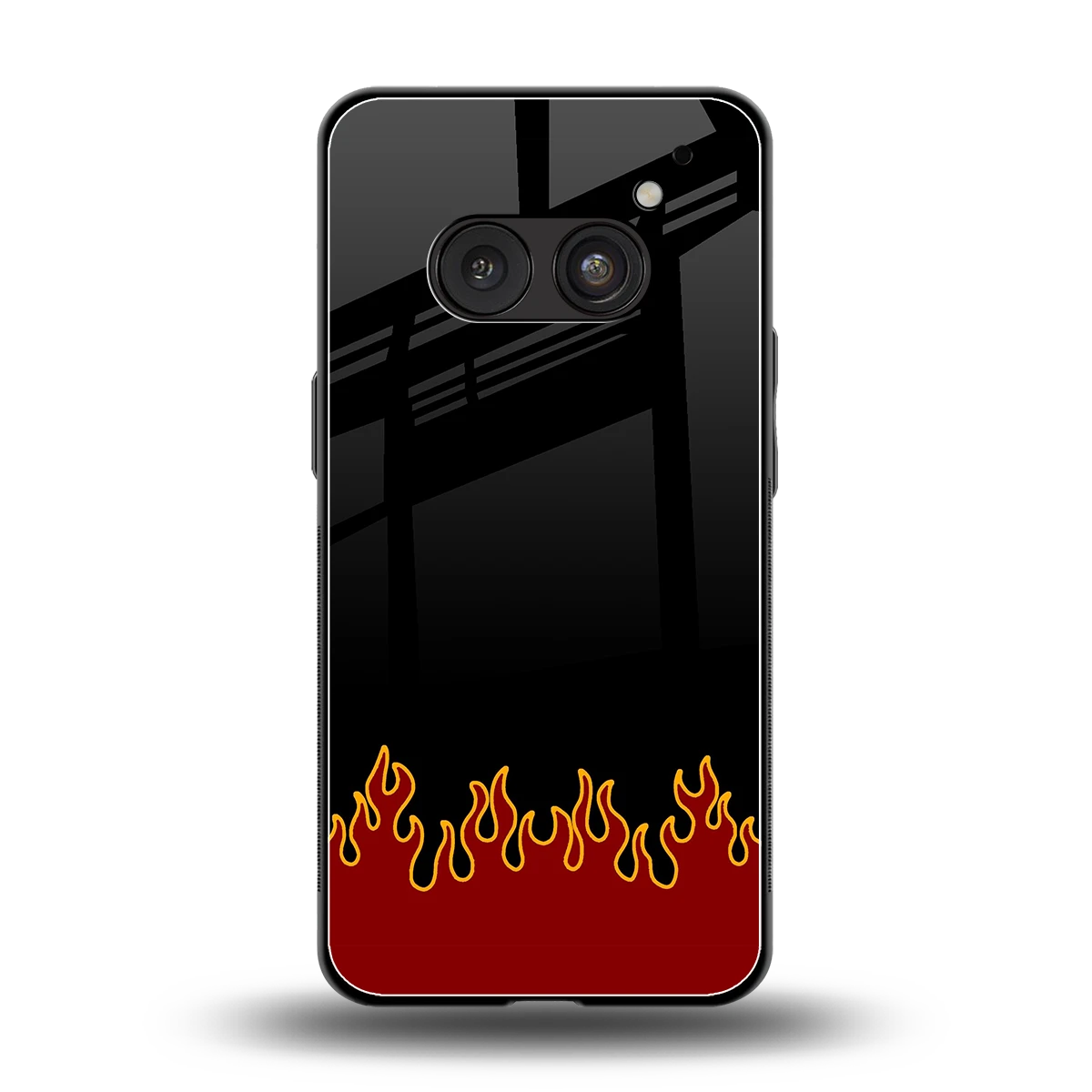 Retro Red Flames back phone cover | glass case for nothing phone 2a