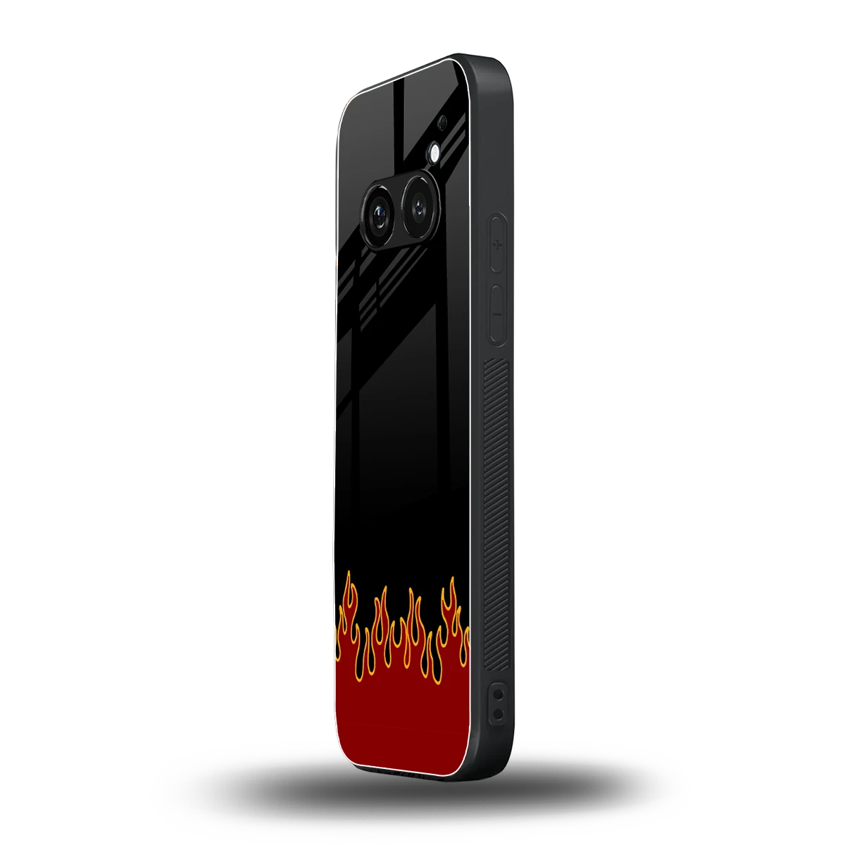 Retro Red Flames nothing phone 2a plus mobile cover | shockproof glass phone case