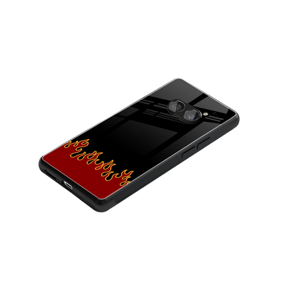 Retro Red Flames stylish phone case for nothing phone 2a plus | glossy glass and slim fit