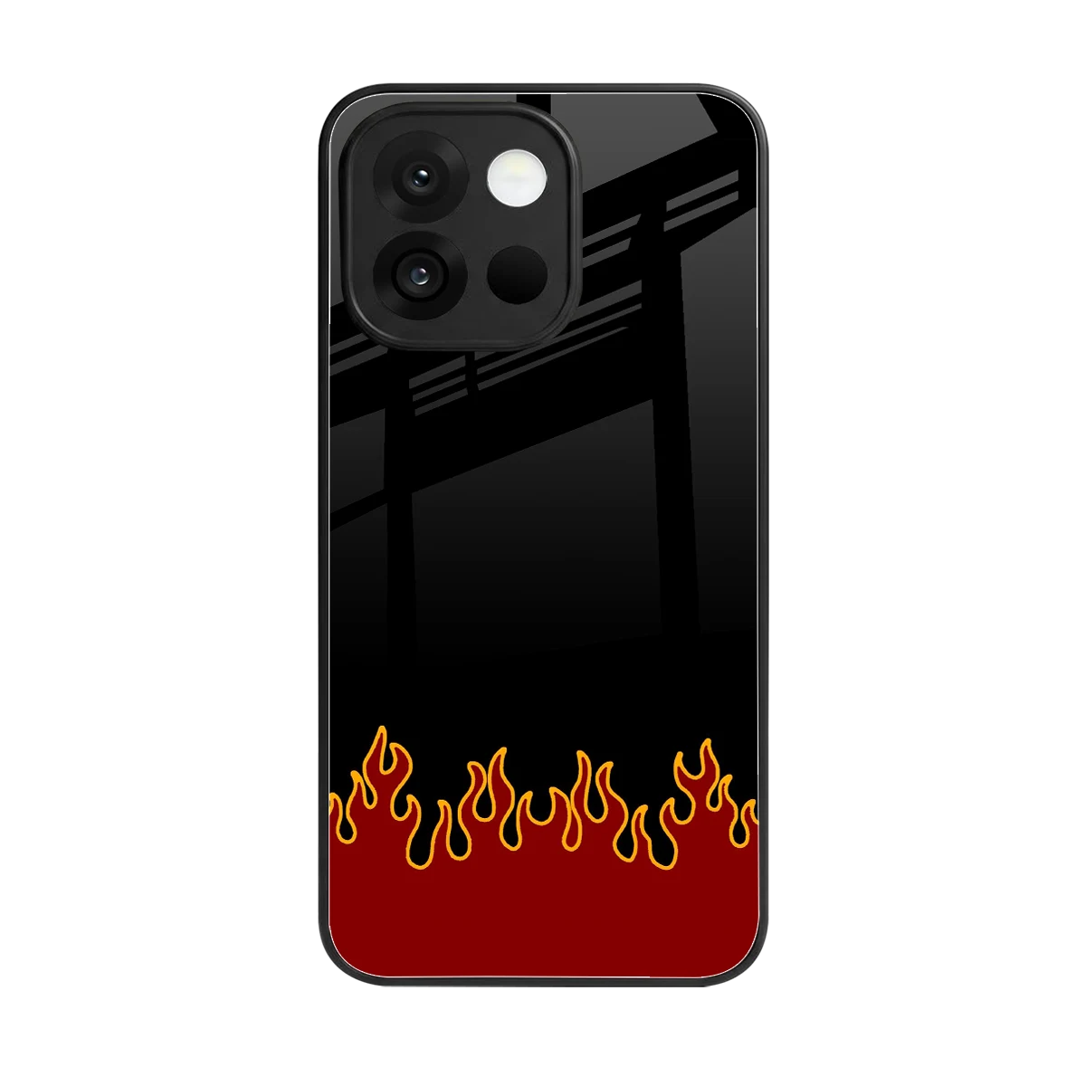 Retro Red Flames back phone cover | glass case for oneplus 13s