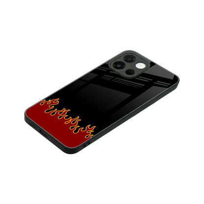 Retro Red Flames stylish phone case for oneplus 13s | glossy glass and slim fit