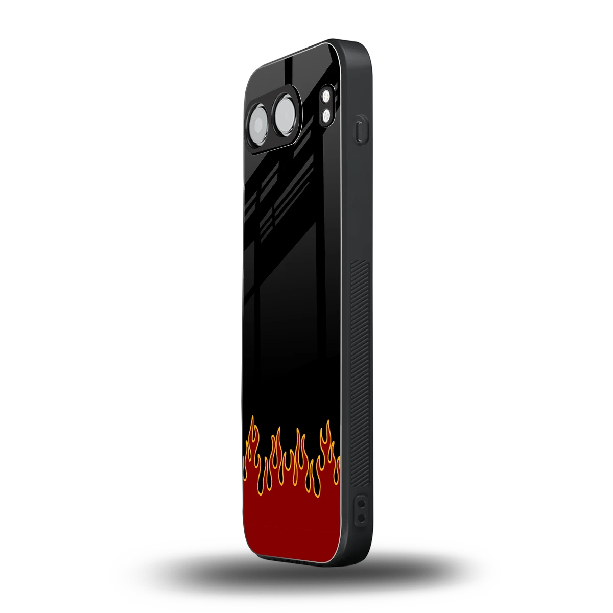 Retro Red Flames oneplus nord 4 mobile cover | shockproof glass phone case