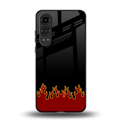Retro Red Flames back phone cover | glass case for oneplus nord ce 4 lite