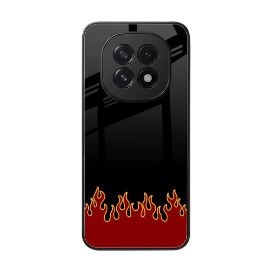 Retro Red Flames back phone cover | glass case for oppo f29 5g