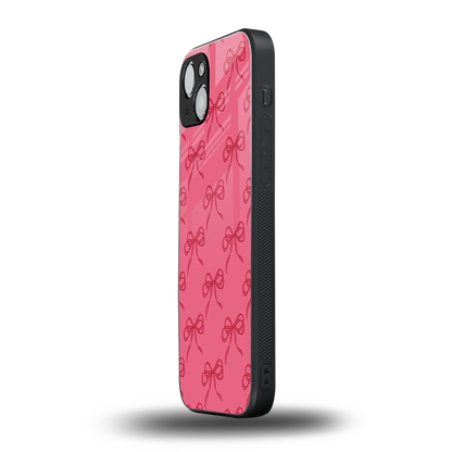 Ribbon Chic iphone 15 plus mobile cover | shockproof glass phone case