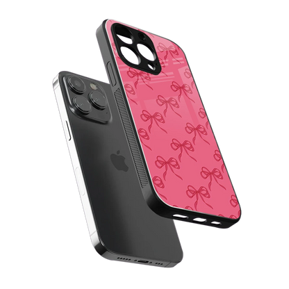 Ribbon Chic sleek iphone 15 pro max cover with tempered glass back and TPU edges