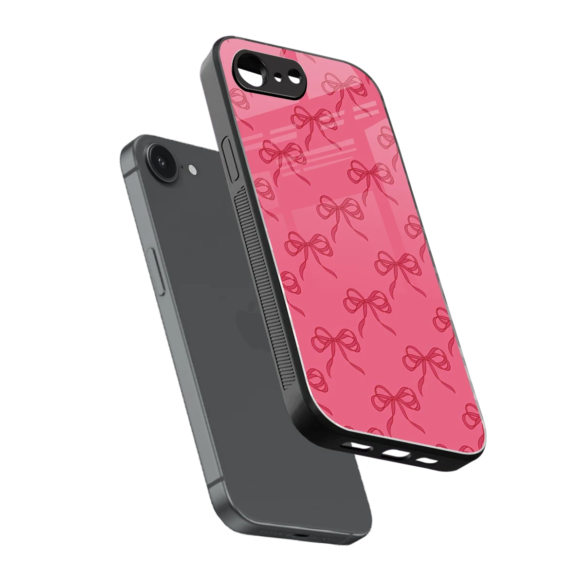Ribbon Chic sleek iphone 16e cover with tempered glass back and TPU edges