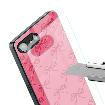 Ribbon Chic stylish phone case for iphone 16e | glossy glass and slim fit