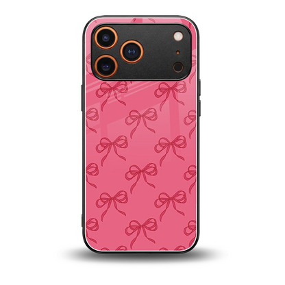 Ribbon Chic back phone cover | glass case for iphone 17 pro max