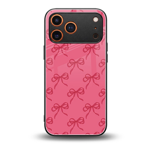 Ribbon Chic back phone cover | glass case for iphone 17 pro max