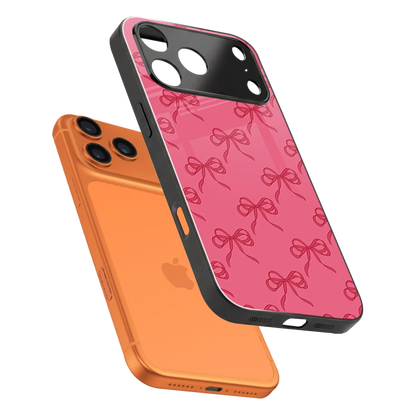 Ribbon Chic sleek iphone 17 pro max cover with tempered glass back and TPU edges