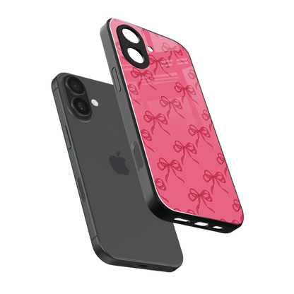 Ribbon Chic sleek iphone 17 cover with tempered glass back and TPU edges