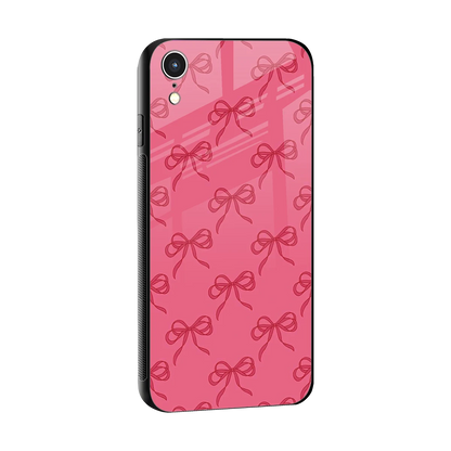 Ribbon Chic sleek iphone xr cover with tempered glass back and TPU edges