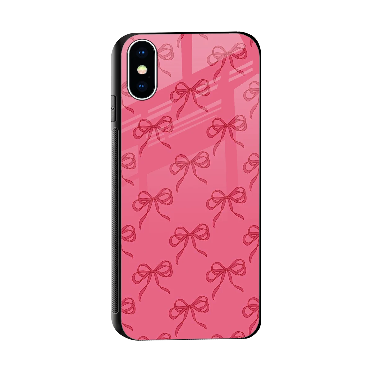 Ribbon Chic sleek iphone xs cover with tempered glass back and TPU edges