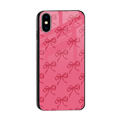 Ribbon Chic sleek iphone xs cover with tempered glass back and TPU edges