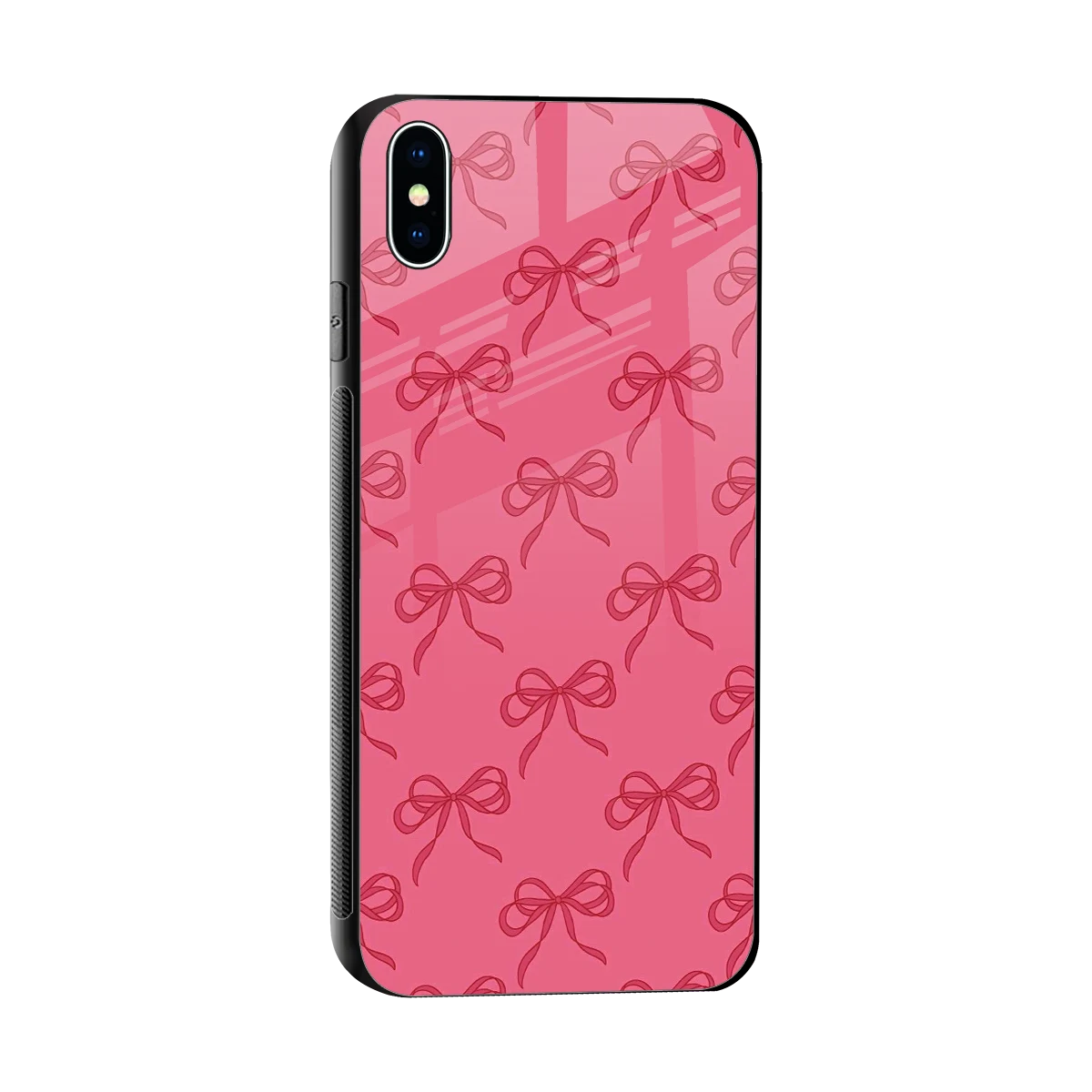 Ribbon Chic sleek iphone xs max cover with tempered glass back and TPU edges