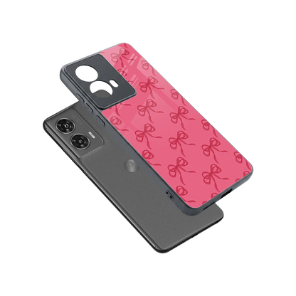 Ribbon Chic sleek motorola edge 50 fusion cover with tempered glass back and TPU edges