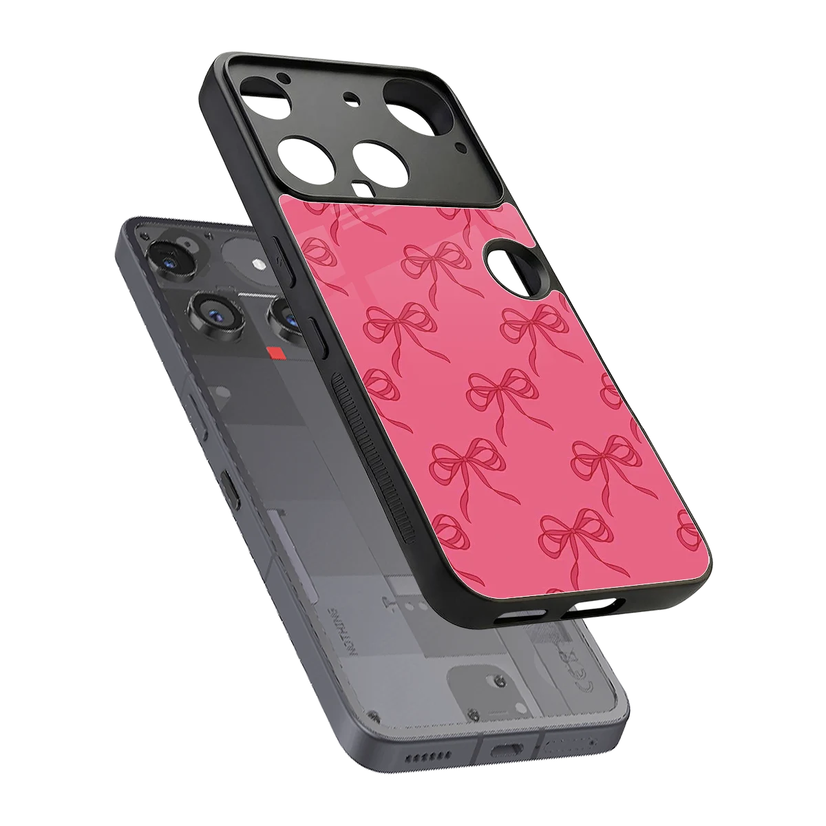 Ribbon Chic sleek nothing phone 3 cover with tempered glass back and TPU edges