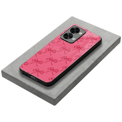 Ribbon Chic stylish phone case for oneplus nord 2t | glossy glass and slim fit