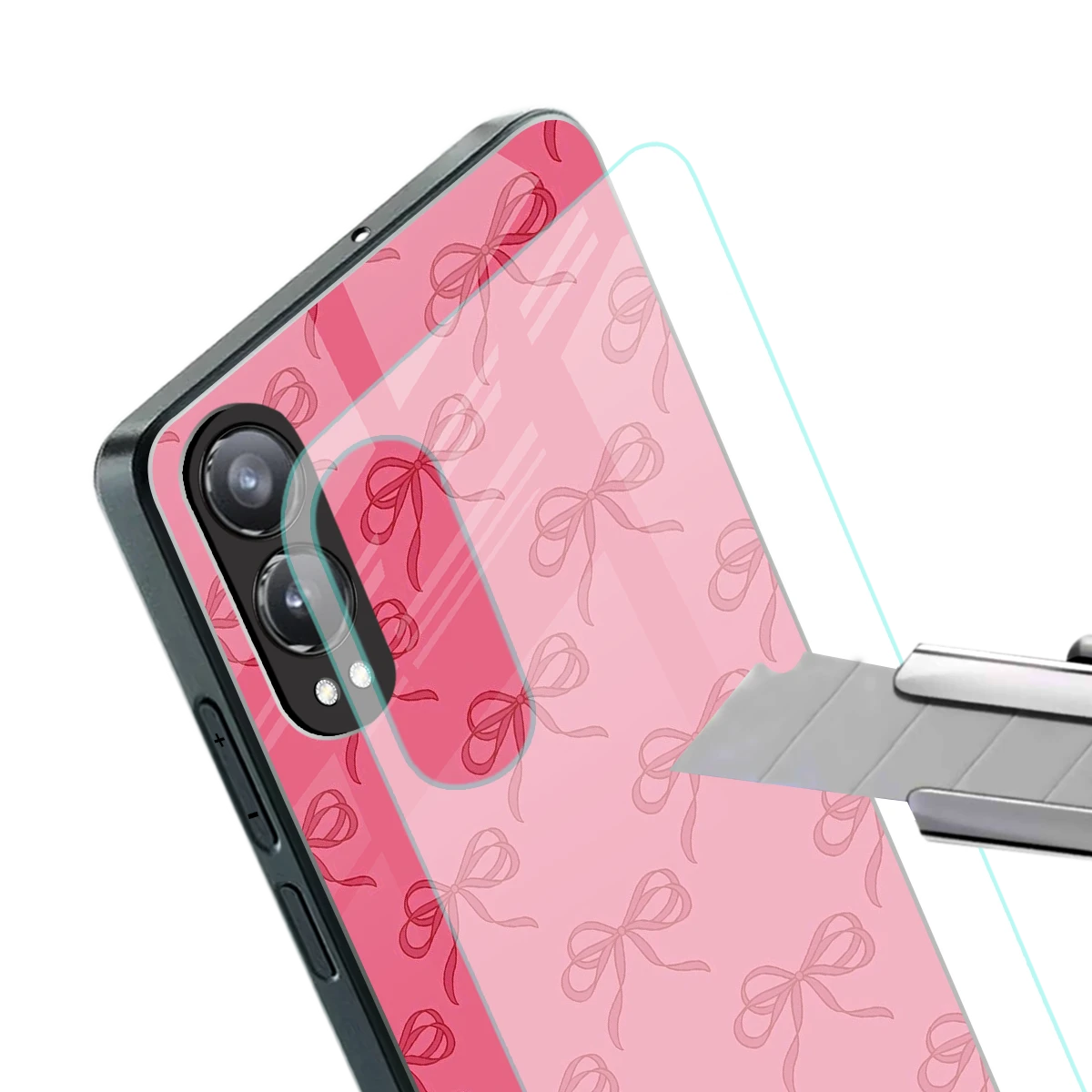 Ribbon Chic stylish phone case for oneplus nord ce 4 lite | glossy glass and slim fit