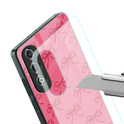Ribbon Chic stylish phone case for oneplus nord ce 4 | glossy glass and slim fit
