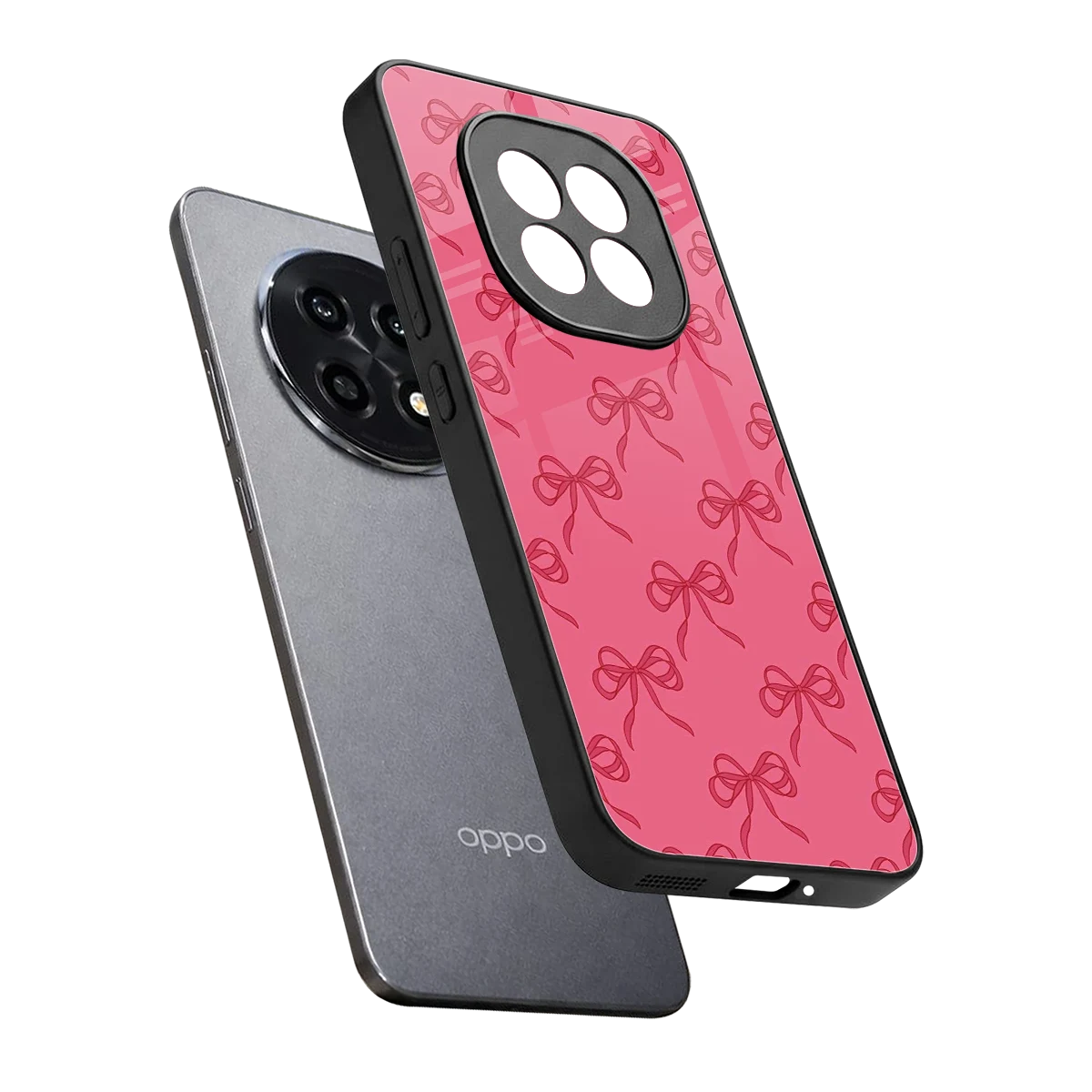 Ribbon Chic sleek oppo f29 pro 5g cover with tempered glass back and TPU edges
