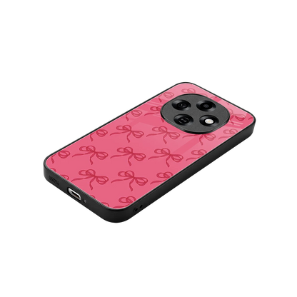 Ribbon Chic stylish phone case for oppo f31 pro 5g | glossy glass and slim fit