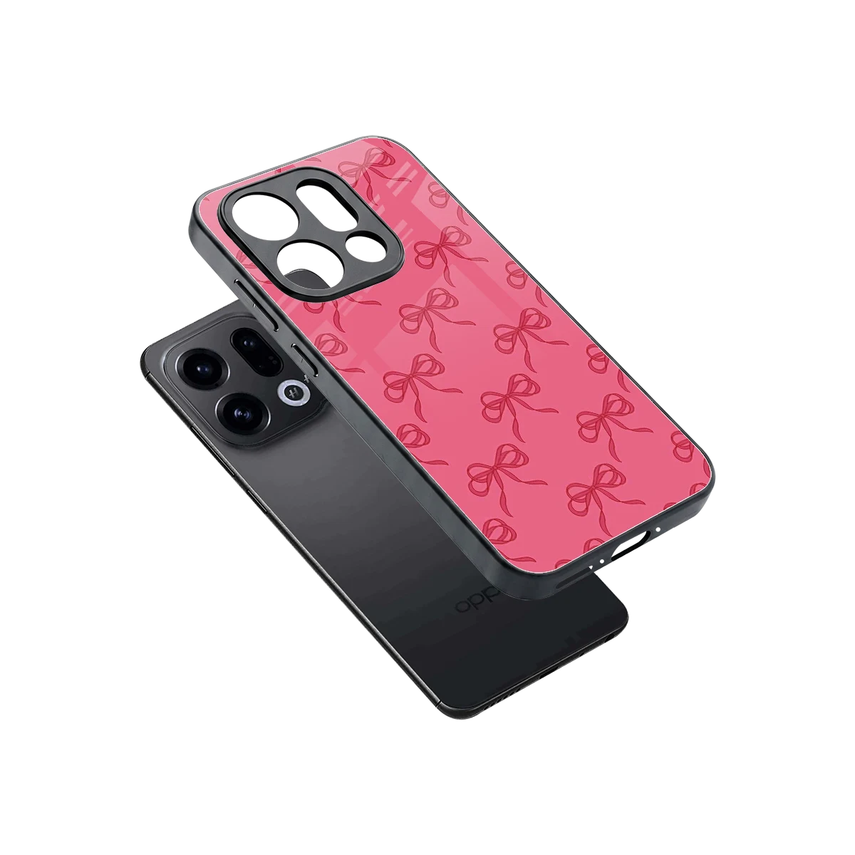 Ribbon Chic sleek oppo find x9 cover with tempered glass back and TPU edges