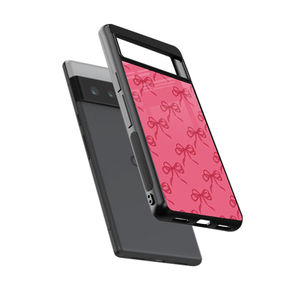 Ribbon Chic sleek google pixel 6 pro cover with tempered glass back and TPU edges