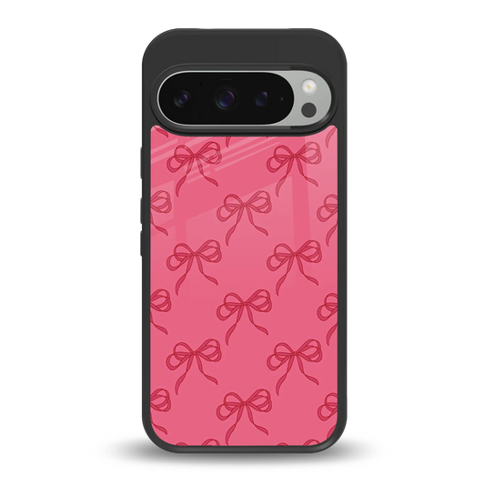 Ribbon Chic back phone cover | glass case for google pixel 9 pro