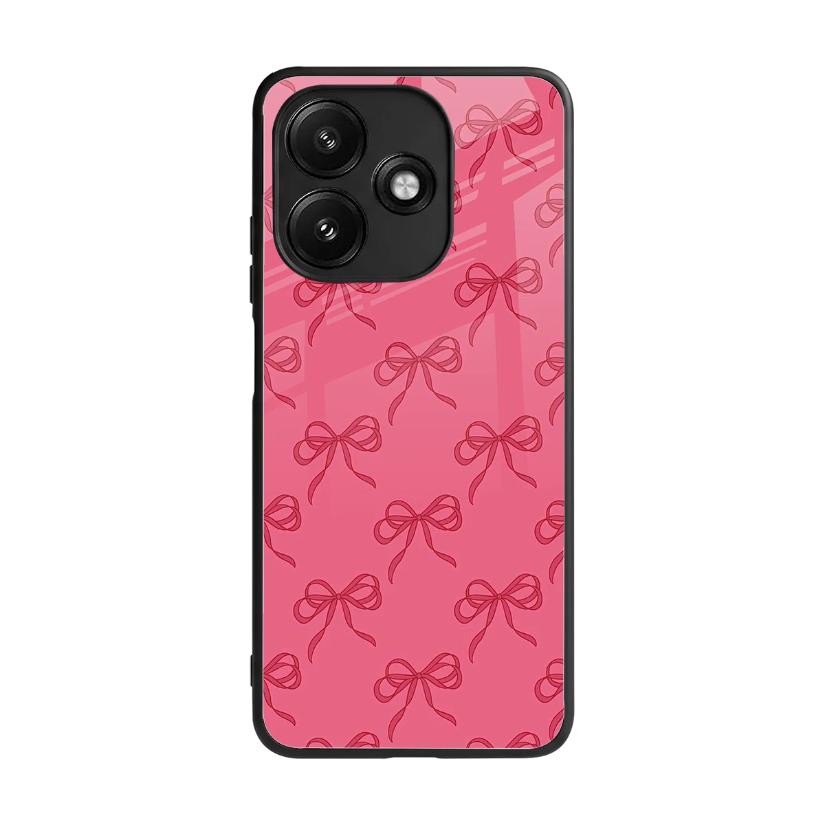 Ribbon Chic back phone cover | glass case for redmi 12 5g