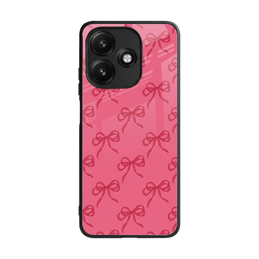 Ribbon Chic back phone cover | glass case for redmi 12 5g