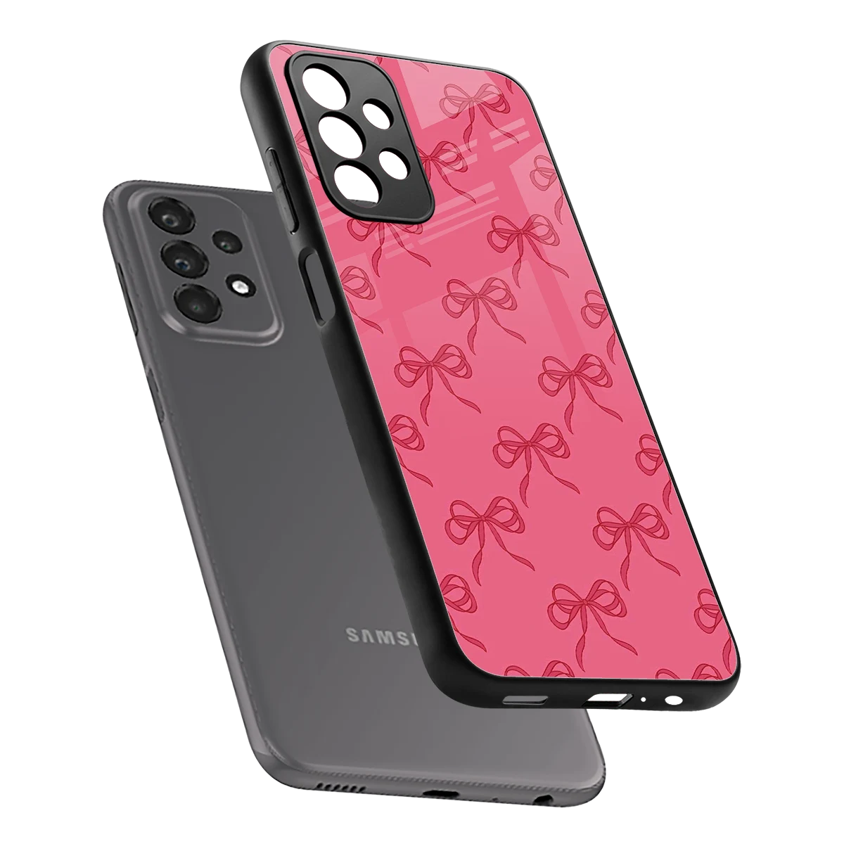Ribbon Chic sleek samsung galaxy a23 cover with tempered glass back and TPU edges