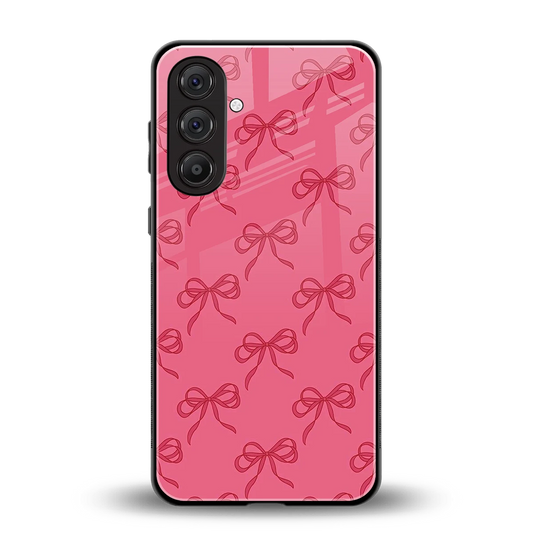 Ribbon Chic back phone cover | glass case for samsung galaxy a56 5g