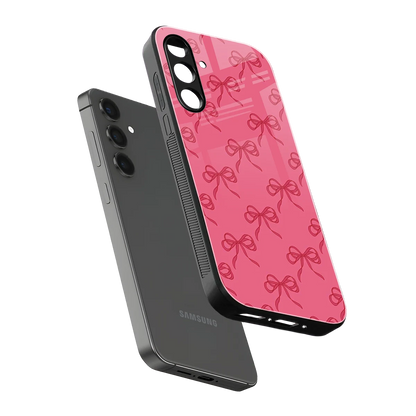 Ribbon Chic sleek samsung galaxy m35 5g cover with tempered glass back and TPU edges