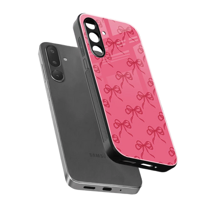 Ribbon Chic sleek samsung galaxy m56 5g cover with tempered glass back and TPU edges