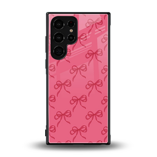 Ribbon Chic back phone cover | glass case for samsung galaxy s24 ultra