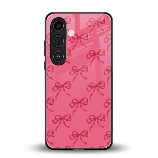 Ribbon Chic back phone cover | glass case for samsung galaxy s24