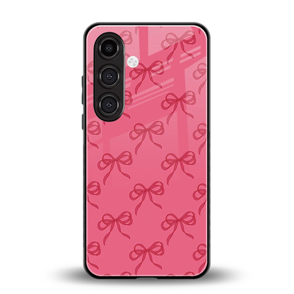 Ribbon Chic back phone cover | glass case for samsung galaxy s26