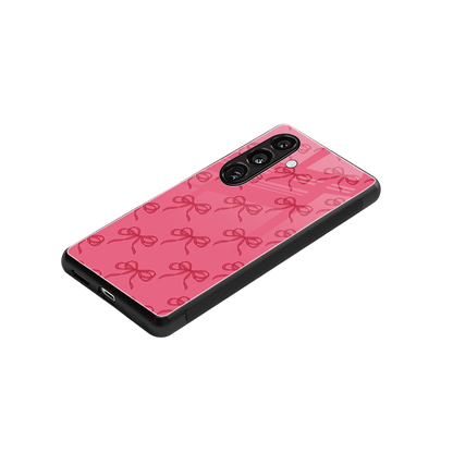Ribbon Chic stylish phone case for samsung galaxy s24 | glossy glass and slim fit