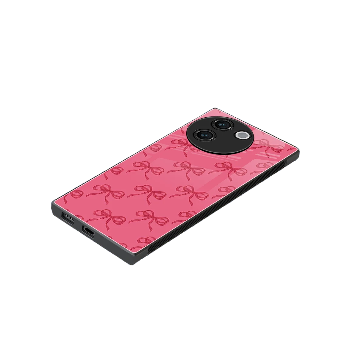 Ribbon Chic stylish phone case for vivo v30e | glossy glass and slim fit