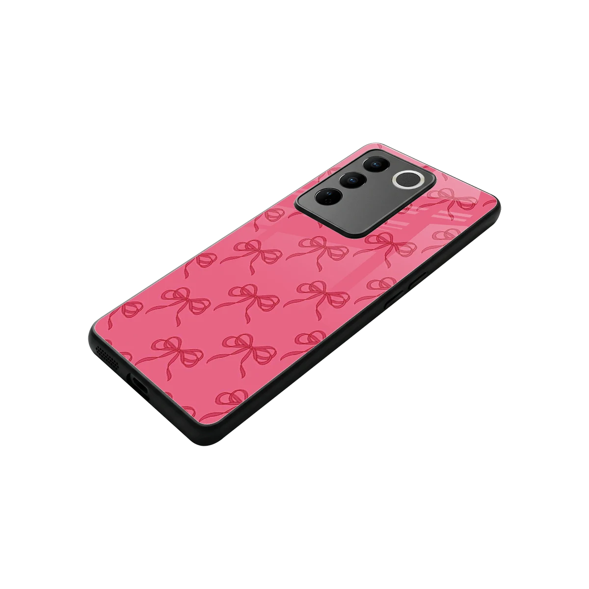 Ribbon Chic stylish phone case for vivo v27 5g | glossy glass and slim fit