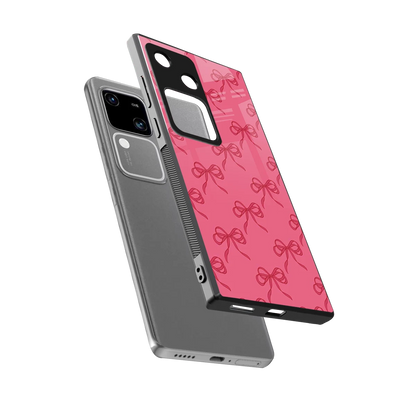 Ribbon Chic sleek vivo v30 cover with tempered glass back and TPU edges