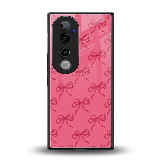 Ribbon Chic back phone cover | glass case for vivo v40 pro
