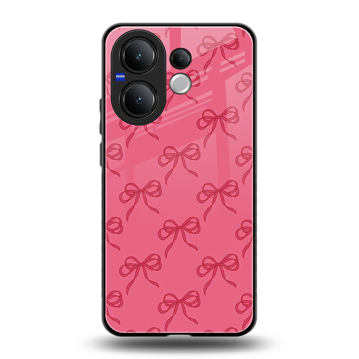 Ribbon Chic back phone cover | glass case for vivo v60