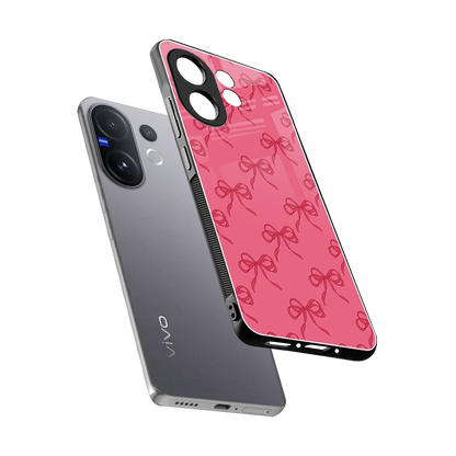 Ribbon Chic sleek vivo v60 cover with tempered glass back and TPU edges
